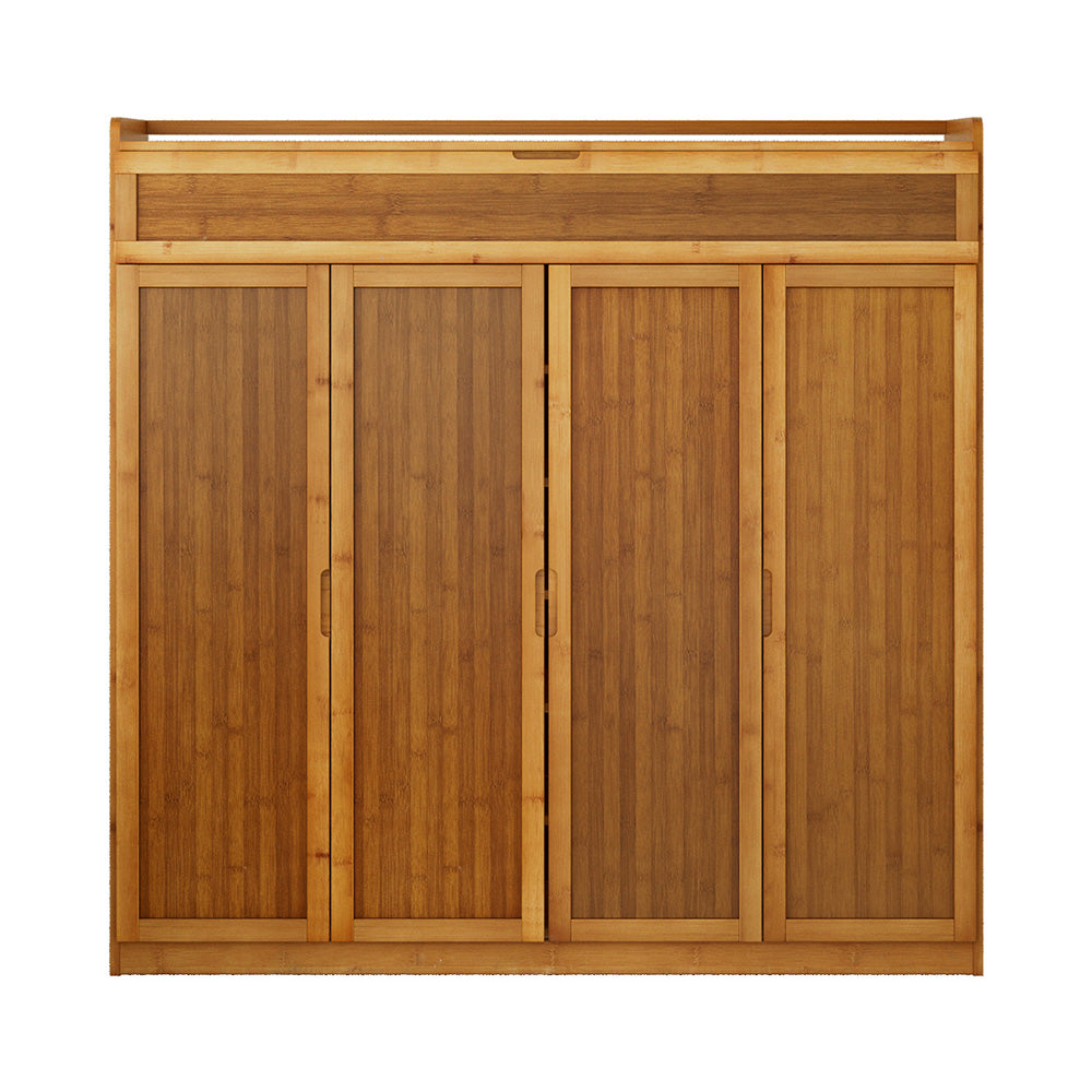 Shoe Storage: Artiss Shoe Rack Cabinet 30 Pairs Storage Cupboard Bamboo