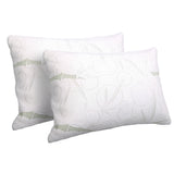 Pillows: Giselle Bedding Memory Foam Pillow Bamboo Twin Pack