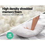 Pillows: Giselle Bedding Memory Foam Pillow Bamboo Twin Pack
