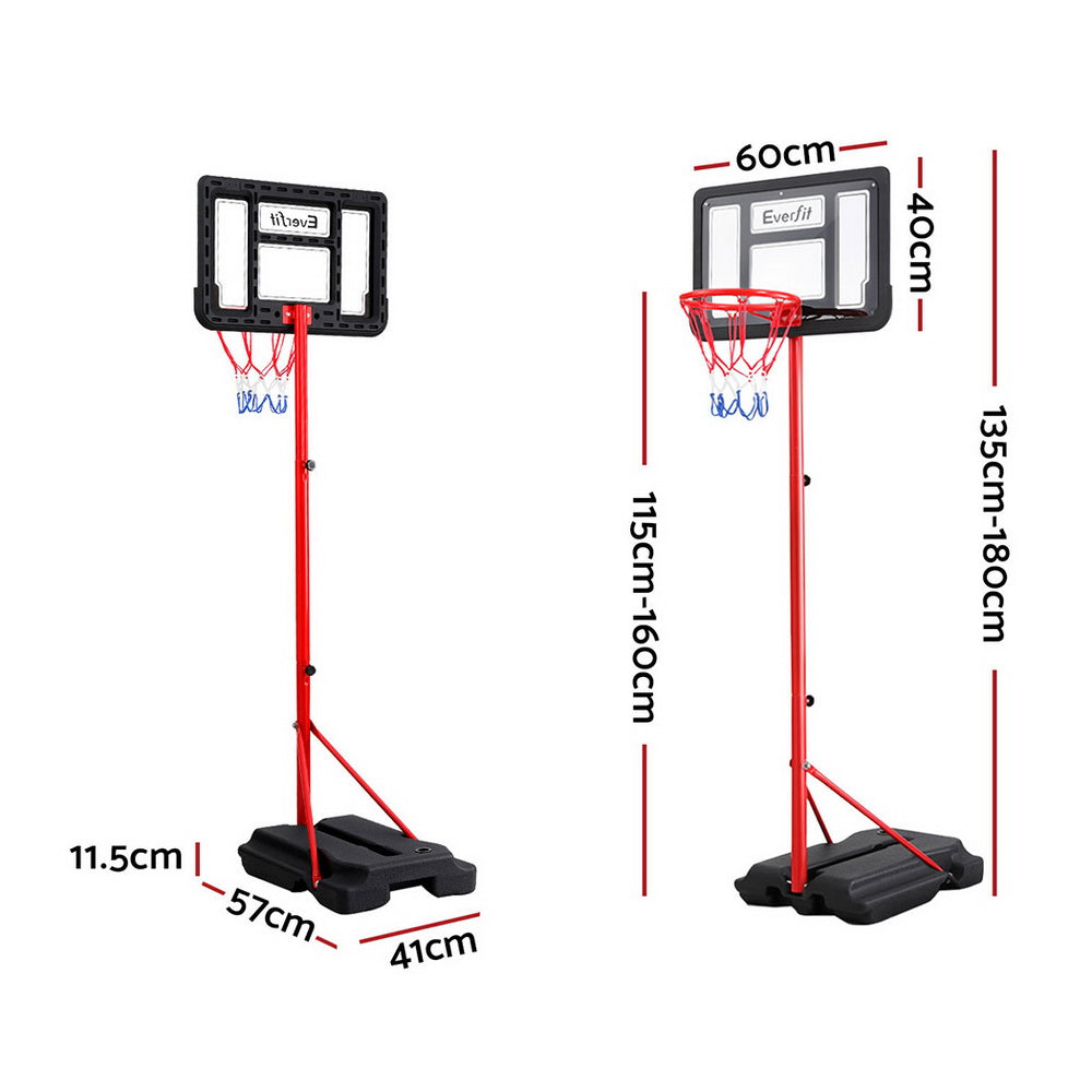 Basketball & Basketball Accessories: Everfit 1.6M Kids Basketball Hoop Stand System Portable
