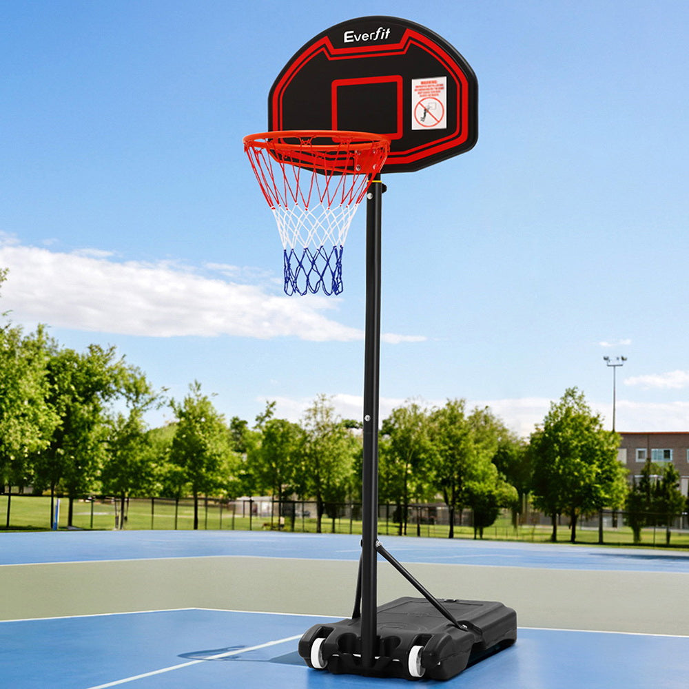 Basketball & Basketball Accessories: Everfit 2.1M Basketball Hoop Stand System Adjustable Portable Pro Kids Black