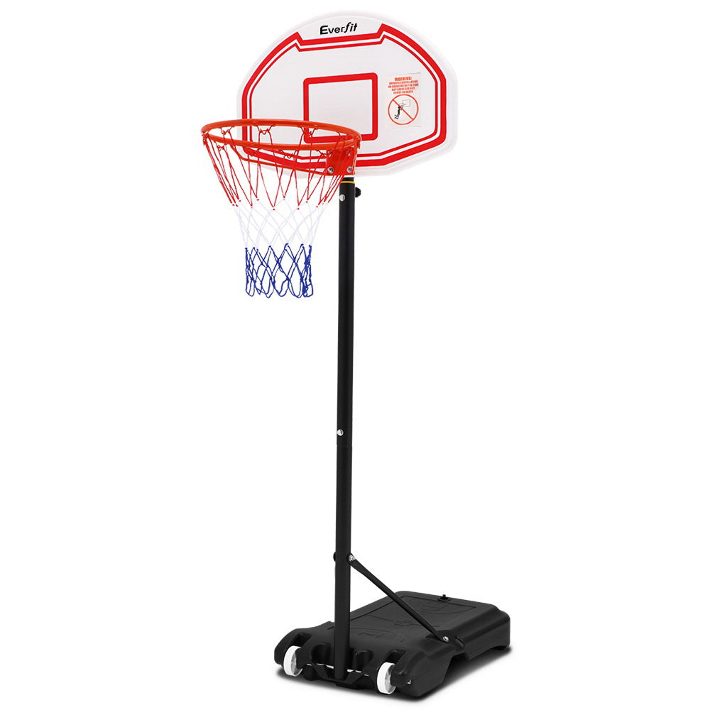 Basketball & Basketball Accessories: Everfit 2.1M Basketball Hoop Stand System Adjustable Portable Pro Kids White
