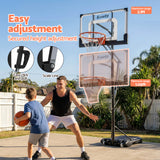 Basketball & Basketball Accessories: Everfit Portable Basketball Hoop Adjustable Pool Goal System Backyard 1.05M-2.1M