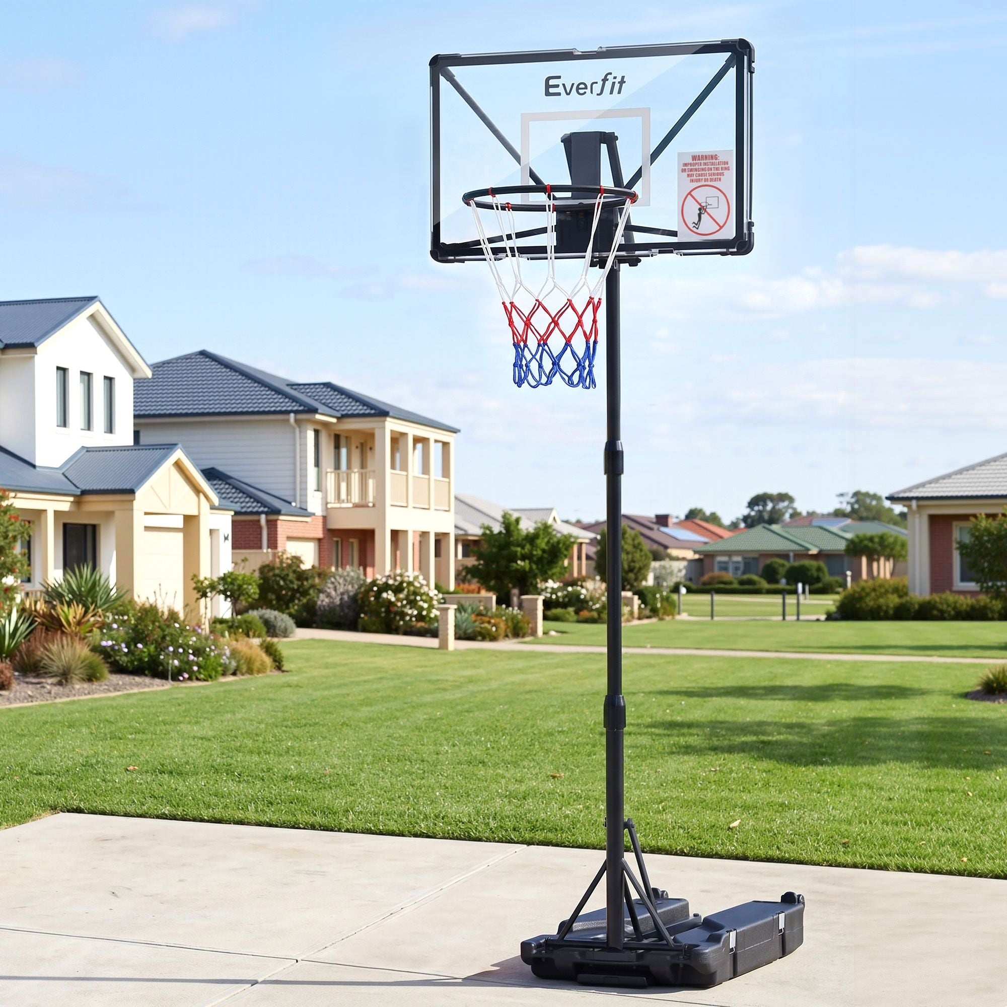 Everfit Portable Basketball Hoop System Adjustable Full Foldable Stand 2.07m
