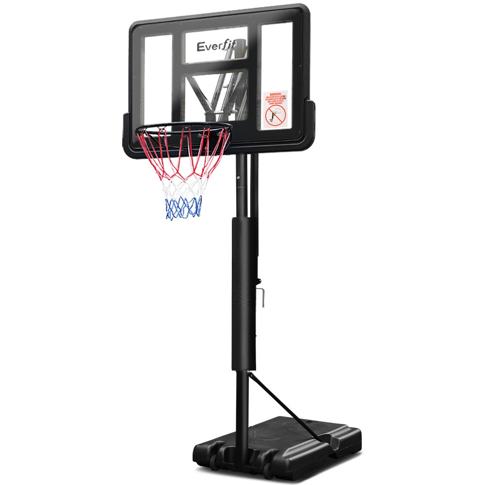 Basketball & Basketball Accessories: Everfit 3.05M Basketball Hoop Stand System Adjustable Height Portable Pro Black