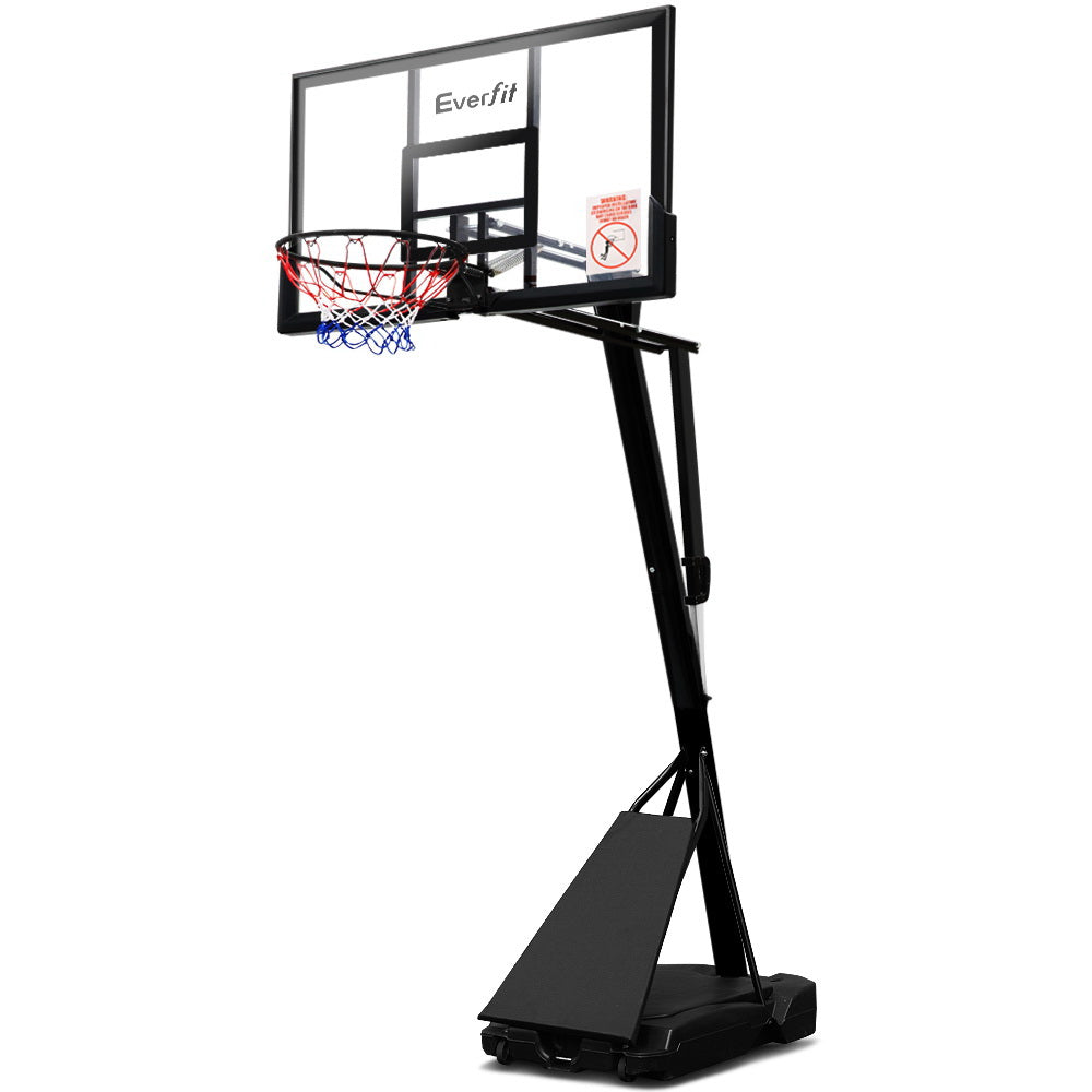 Basketball & Basketball Accessories: Everfit 3.05M Basketball Hoop Stand System Adjustable Height Portable Black Pro