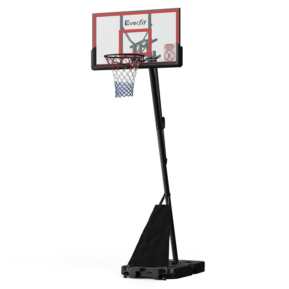 Basketball & Basketball Accessories: Everfit 3.05M Basketball Hoop Stand System Adjustable Height Portable Red Pro