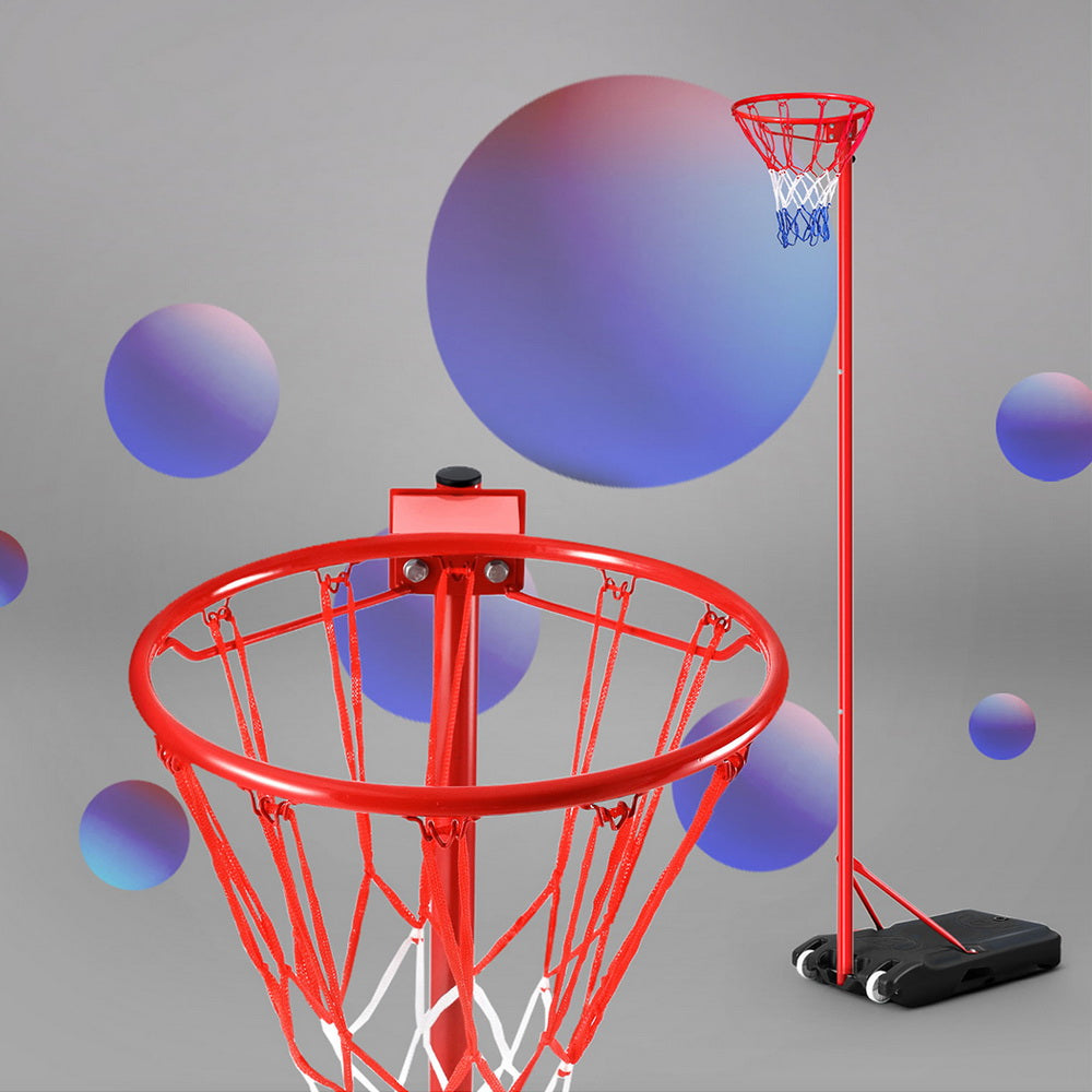 Basketball & Basketball Accessories: Everfit 3.05M Netball Hoop Basketball Stand System Net Ring
