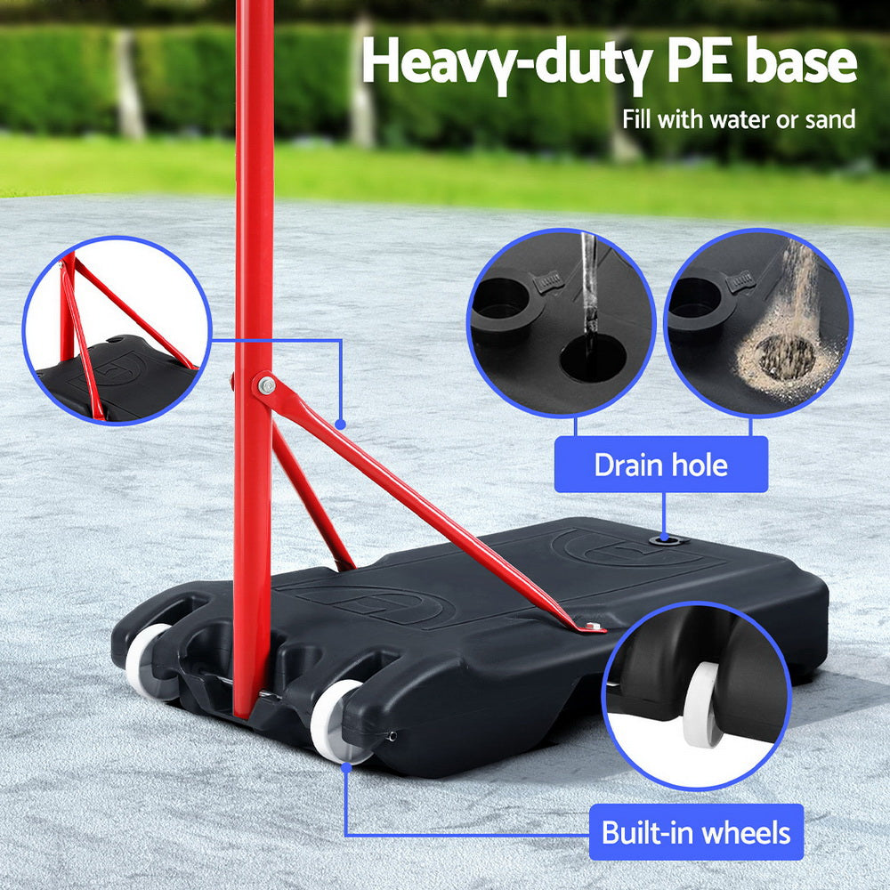 Basketball & Basketball Accessories: Everfit 3.05M Netball Hoop Basketball Stand System Net Ring