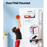 Basketball & Basketball Accessories: Everfit 23" Mini Basketball Hoop Backboard Door Wall Mounted Sports Kids Black