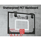 Basketball & Basketball Accessories: Everfit 23" Mini Basketball Hoop Backboard Door Wall Mounted Sports Kids Black