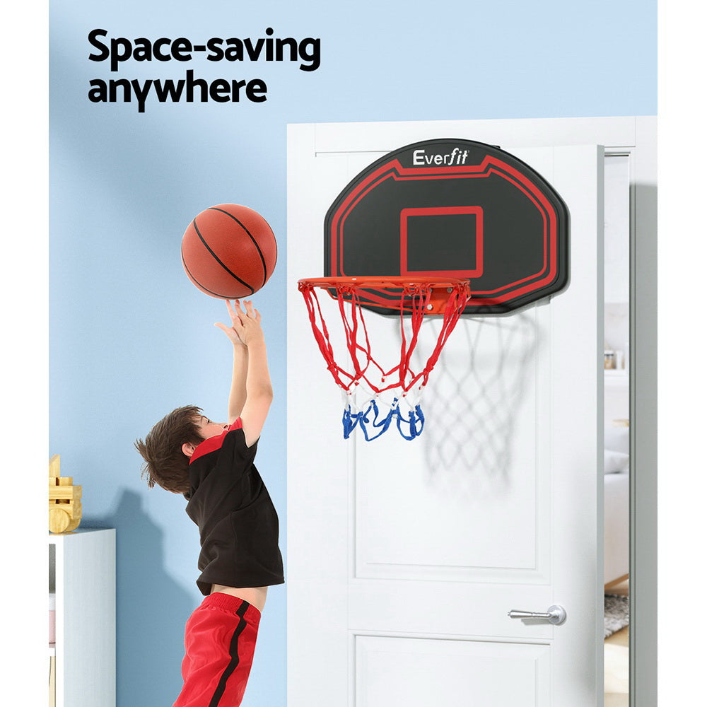 Basketball & Basketball Accessories: Everfit 38" Basketball Hoop Backboard Door Wall Mounted Ring Net Sports Kids