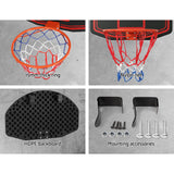 Basketball & Basketball Accessories: Everfit 38" Basketball Hoop Backboard Door Wall Mounted Ring Net Sports Kids