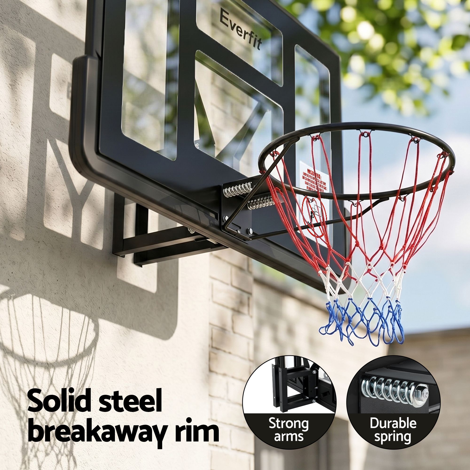 Everfit 43-Inch Wall Mount Kids Basketball Hoop Backboard Indoor Outdoor Sports