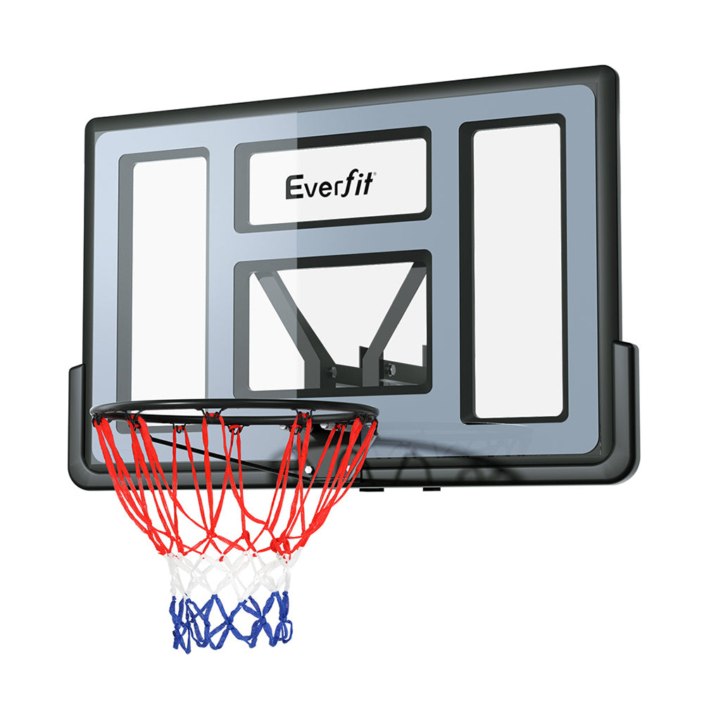 Basketball & Basketball Accessories: Everfit 45" Basketball Hoop Backboard Wall Mounted Ring Net Sports Pro System