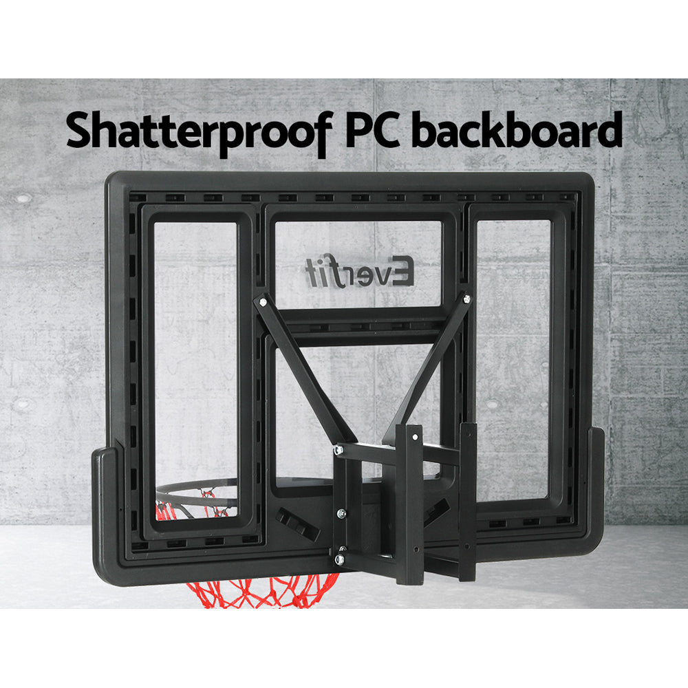 Basketball & Basketball Accessories: Everfit 45" Basketball Hoop Backboard Wall Mounted Ring Net Sports Pro System