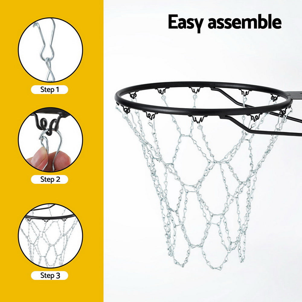 Automotive Repair & Speciality Tools: Everfit Basketball Ring Metal Braided Chain Net 12 Loop