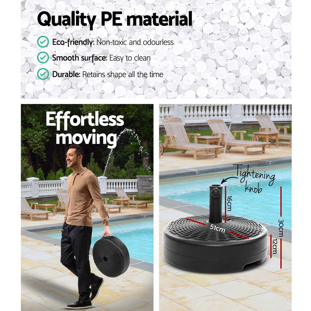 Umbrellas & Sunshades: Instahut 51cm Outdoor Umbrella Base Round Stand Pod