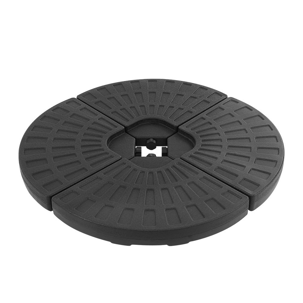 Umbrellas & Sunshades: Instahut 48cm Outdoor Umbrella Base Stand 4 Plates Pod Cantilever