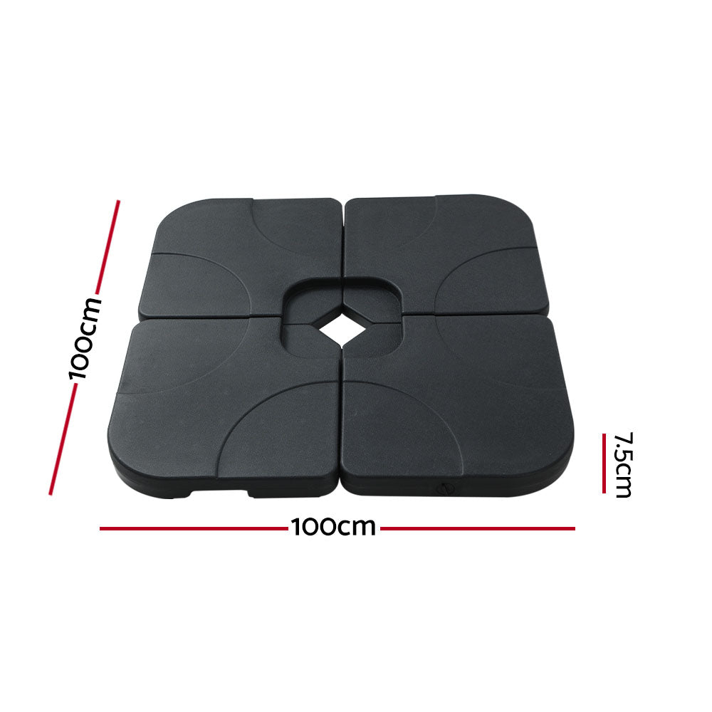 Umbrellas & Sunshades: Instahut Outdoor Umbrella Base 50cm 4 Plates Stand Pod Cantilever