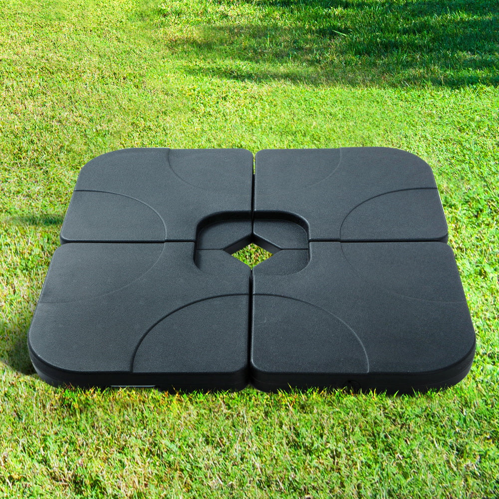 Umbrellas & Sunshades: Instahut Outdoor Umbrella Base 50cm 4 Plates Stand Pod Cantilever
