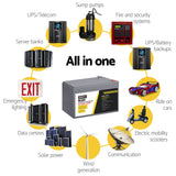 Batteries & Generators: Giantz AGM Battery 12V 15Ah Deep Cycle Box Portable Solar Caravan Camping