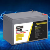 Batteries & Generators: Giantz AGM Battery 12V 15Ah Deep Cycle Box Portable Solar Caravan Camping