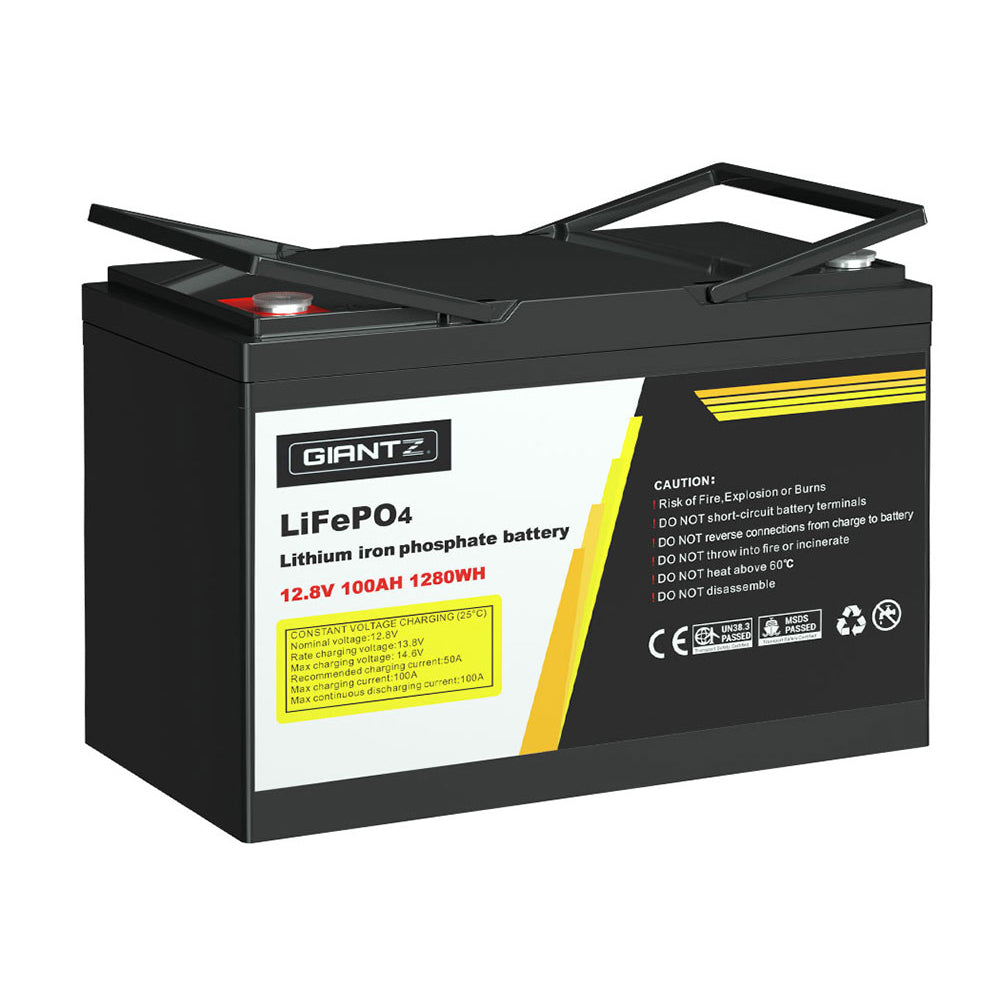 Batteries & Generators: Giantz 12V 100Ah Lithium Battery LiFePO4 Deep Cycle Box Solar Caravan Camping