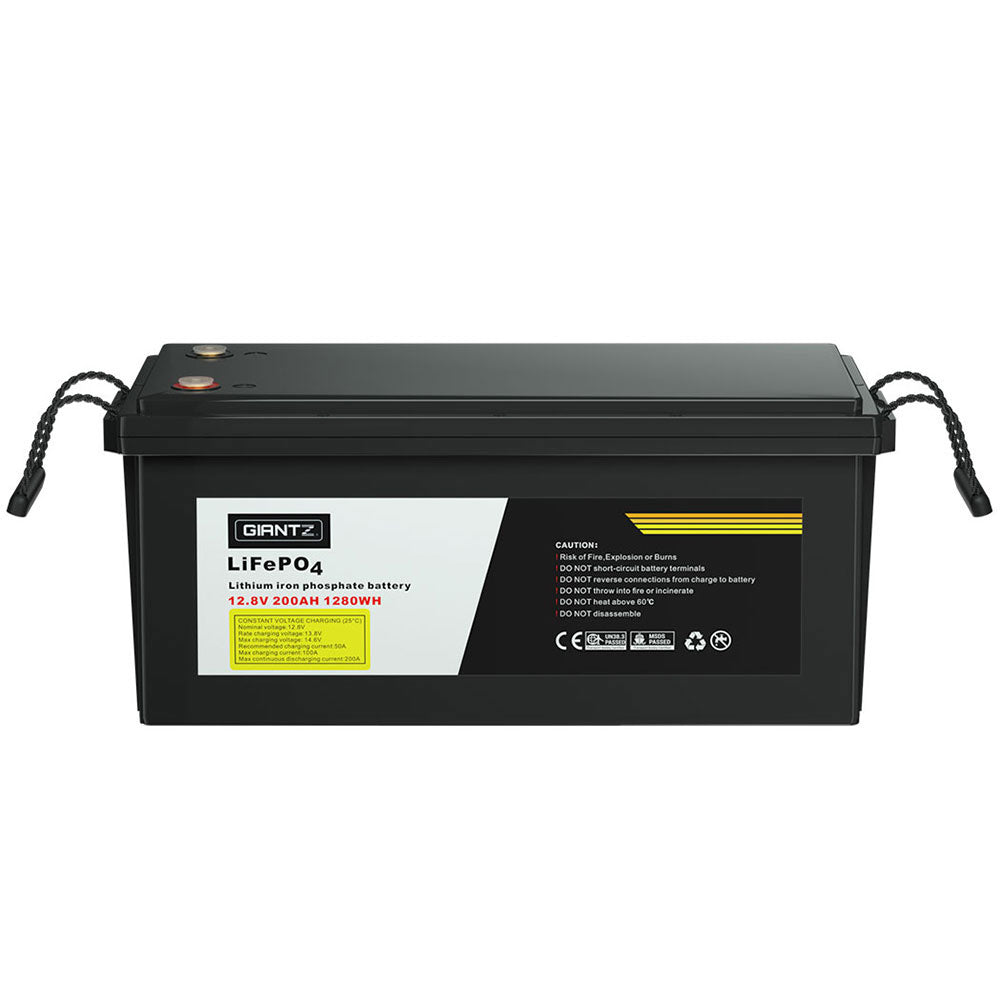 Batteries & Generators: Giantz 12V 200Ah Lithium Battery LiFePO4 Deep Cycle Box Solar Caravan Camping