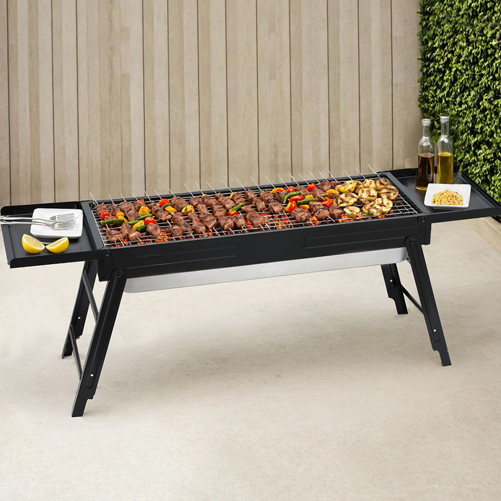 Fire Pits: Grillz Charcoal BBQ Grill Smoker Portable Barbecue Outdoor Foldable Camping