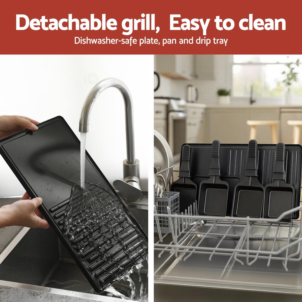 BBQs & Accessories: Grillz 1400W Electric BBQ Grill w/ 7 Cooking Pans