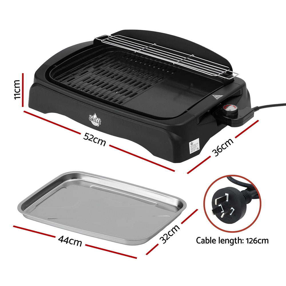BBQs & Accessories: Grillz 1950W Electric BBQ Grill Non-stick Plate for Indoor Outdoor