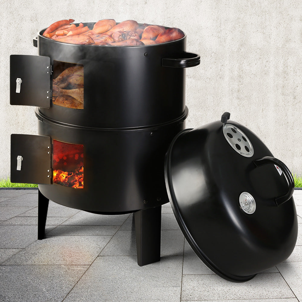 BBQ Tools: Grillz BBQ Grill 3-In-1 Charcoal Smoker