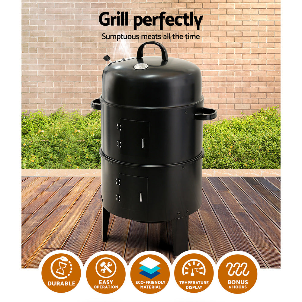 BBQ Tools: Grillz BBQ Grill 3-In-1 Charcoal Smoker