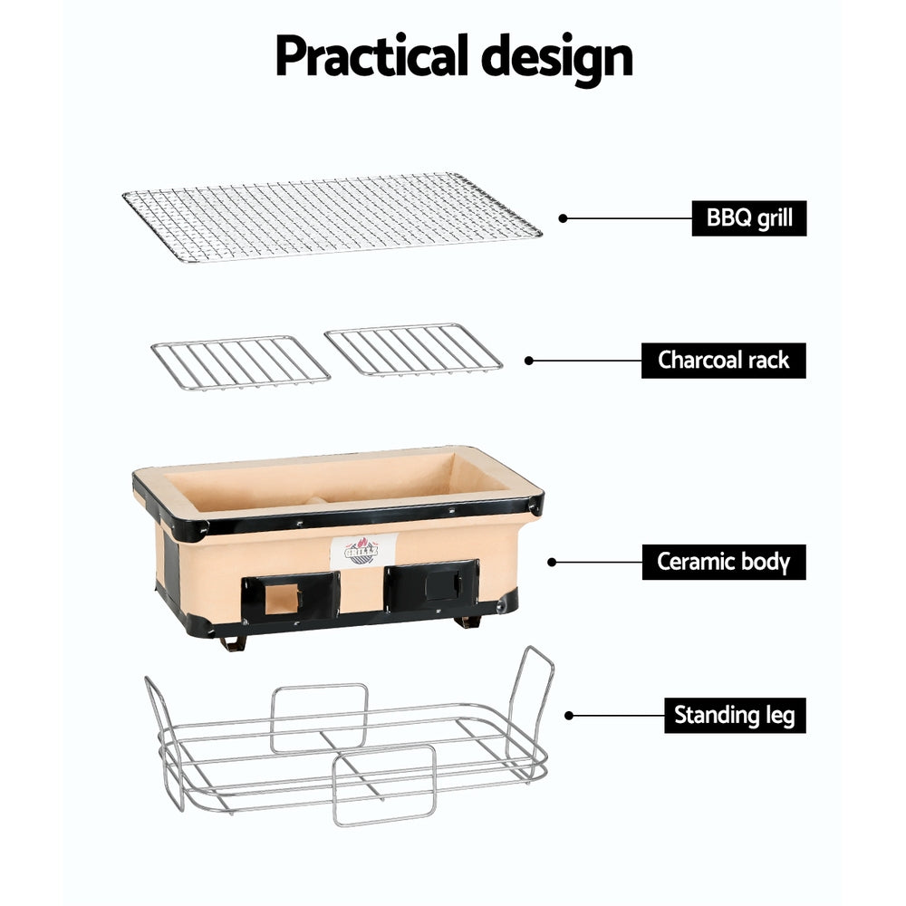 BBQ Tools: Grillz BBQ Grill Tabletop Charcoal Smoker