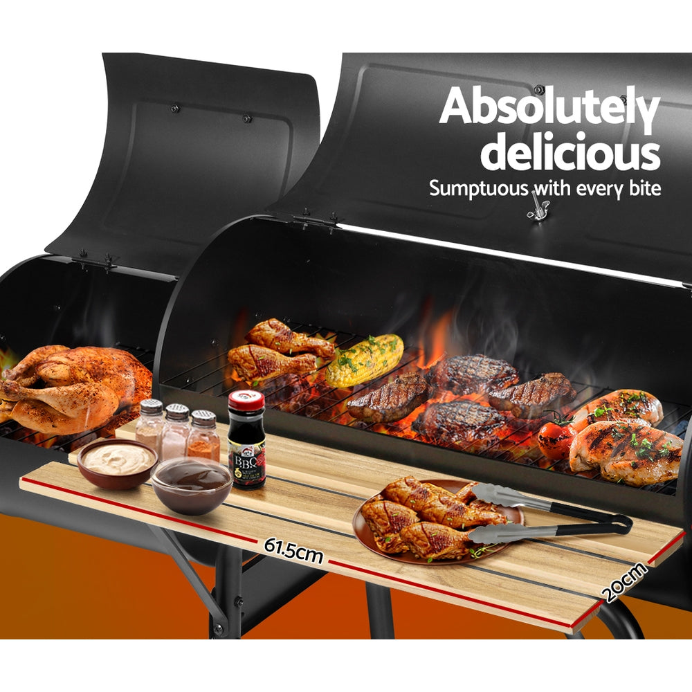 BBQ Tools: Grillz BBQ Grill 2-In-1 Offset Charcoal Smoker
