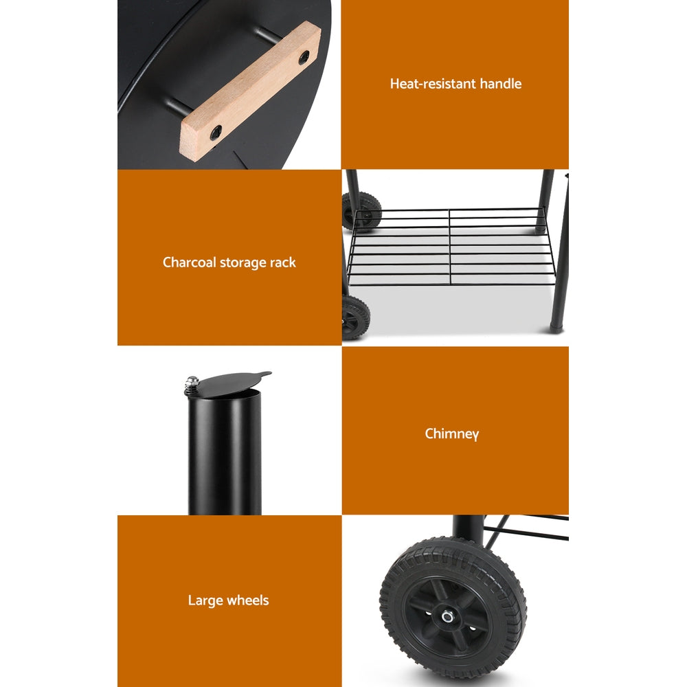 BBQ Tools: Grillz BBQ Grill 2-In-1 Offset Charcoal Smoker