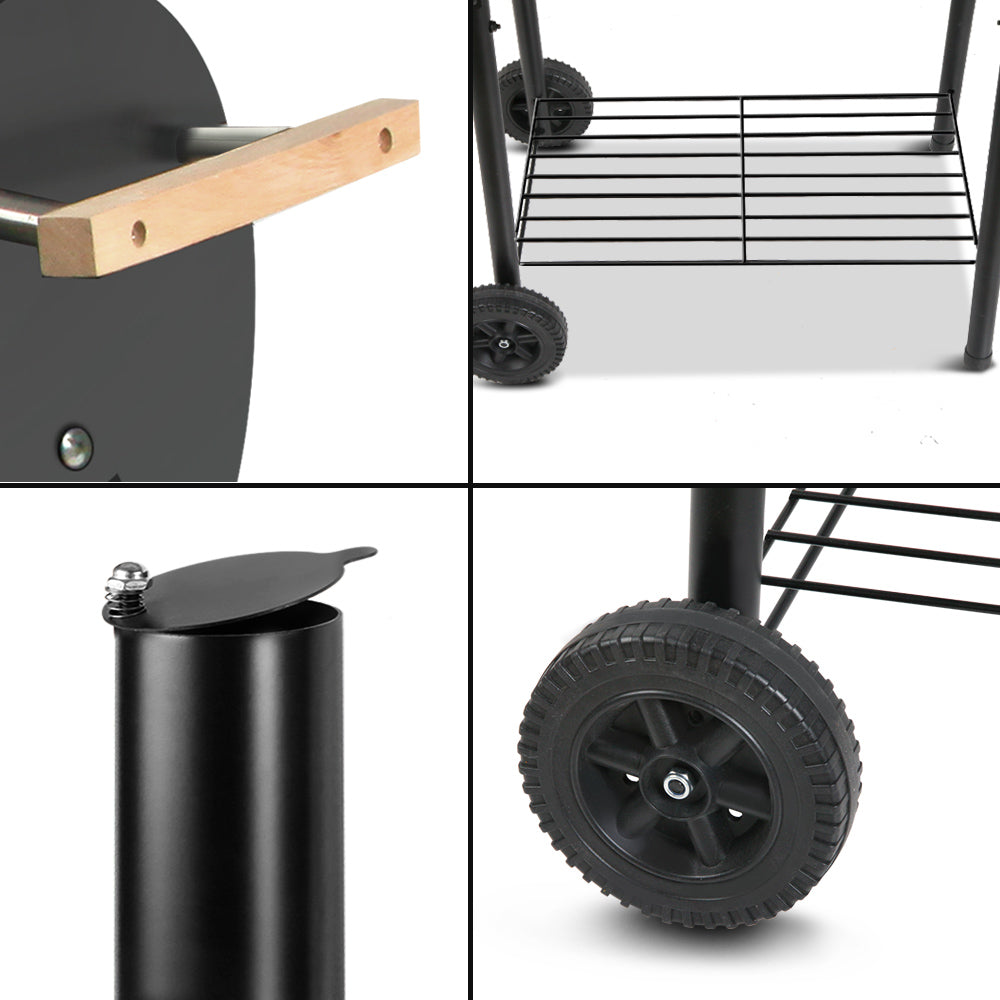 BBQ Tools: Grillz BBQ Grill 2-In-1 Offset Charcoal Smoker