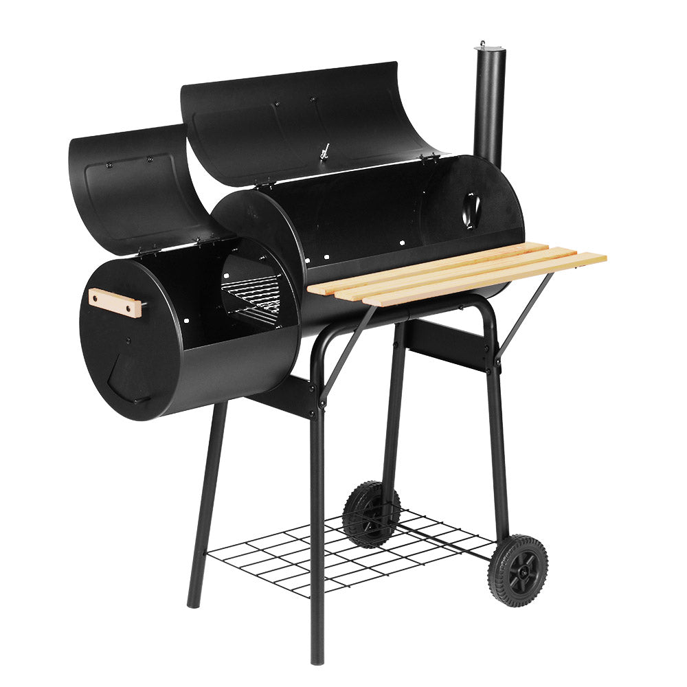 BBQ Tools: Grillz BBQ Grill 2-In-1 Offset Charcoal Smoker