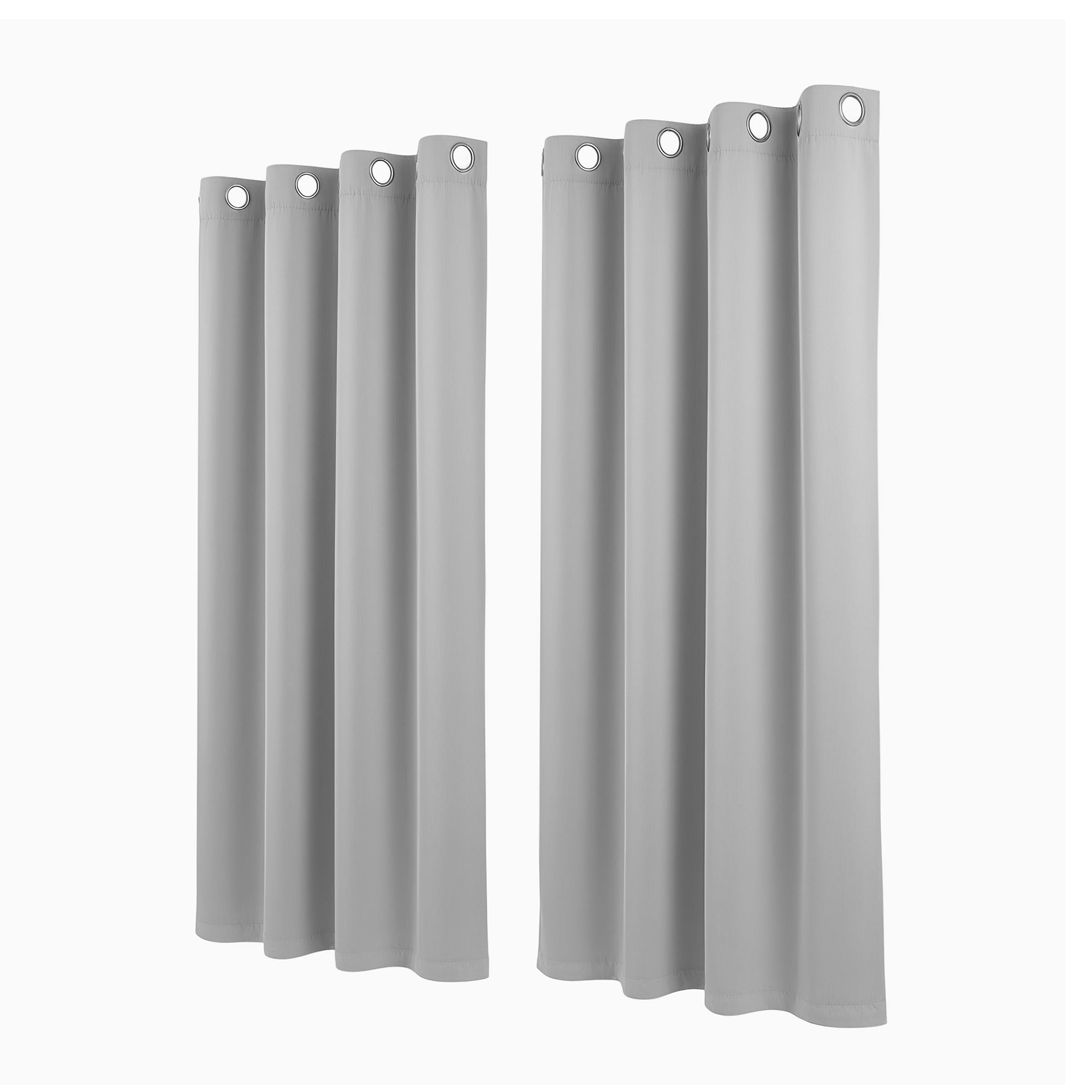 Artiss Blockout Curtains 2X 132x160cm Thermal Insulated Eyelet Drapes Grey