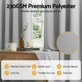 Artiss Blockout Curtains 2X 132x213cm Thermal Insulated Eyelet Drapes Grey