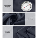 Curtains & Drapes: Artiss 2X Blockout Curtains Eyelet 240x230cm Charcoal