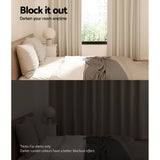 Curtains & Drapes: Artiss 2X Blockout Curtains Eyelet 300x230cm Beige