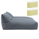 Artiss Outdoor Bean Bag Chair with Filler 2 Seater Beanbag Lounge Adults Splash-Proof Large Bean Bag Cover with Filling for Patio Poolside Relaxing Indoor, Grey