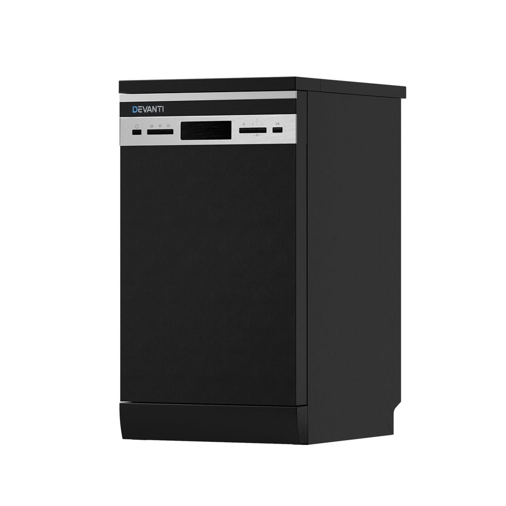 Dishwashers: Devanti 10 Place Settings Freestanding Dishwasher Black
