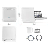 Devanti Benchtop Dishwasher 3 Place Bench Top Countertop Dish Washer Cleaner