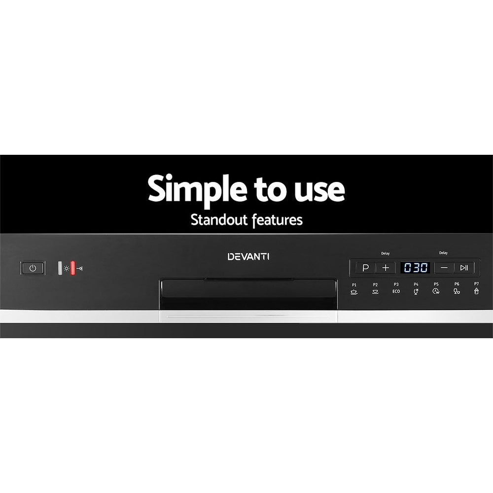 Dishwashers: Devanti 6 Place Settings Benchtop Dishwasher Black