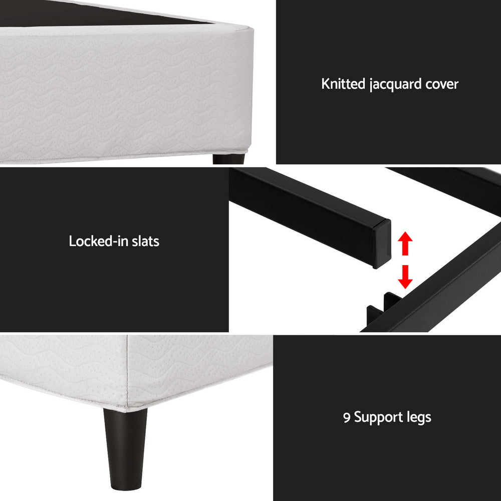 Beds & Bed Frames: Artiss Bed Frame Double Size Metal Grey MASON