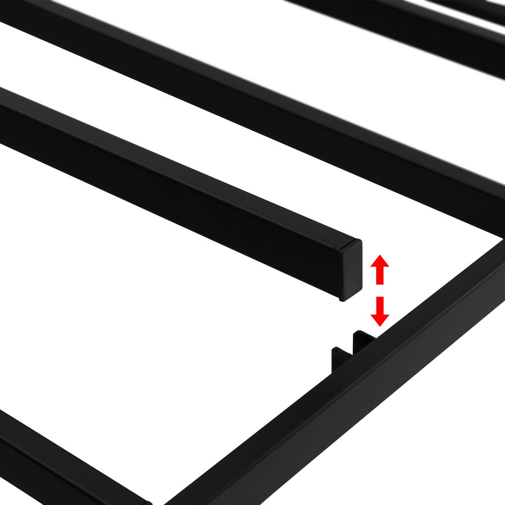 Beds & Bed Frames: Artiss Bed Frame King Size Metal Grey MASON