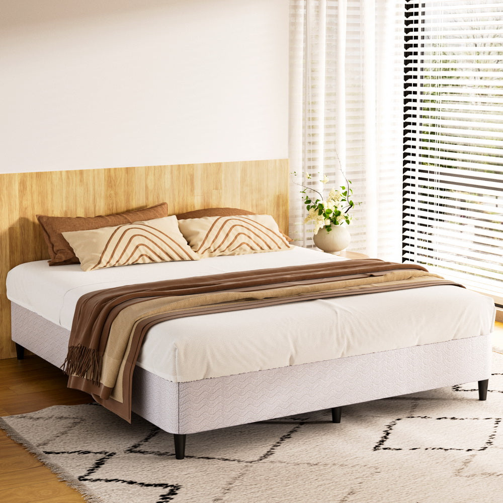 Beds & Bed Frames: Artiss Bed Frame King Size Metal Grey MASON